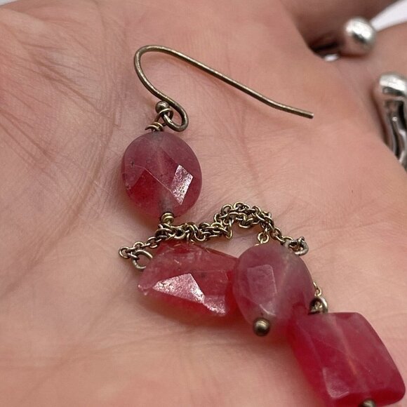 Drop Dangle Multi gemstone Earrings - Picture 4 of 4